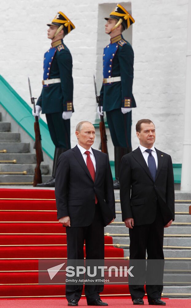 President-elect Vladimir Putin during inauguration ceremony