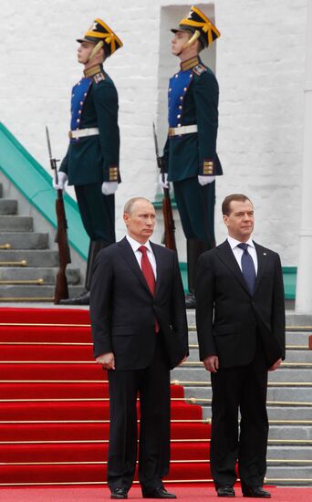 President-elect Vladimir Putin during inauguration ceremony
