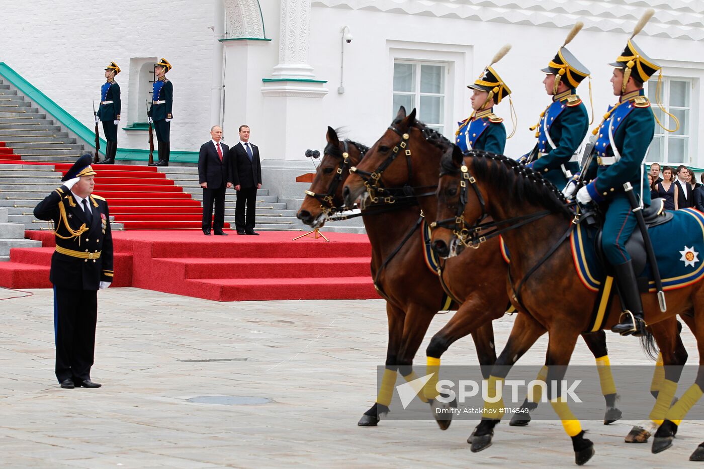 President-elect Vladimir Putin during inauguration ceremony