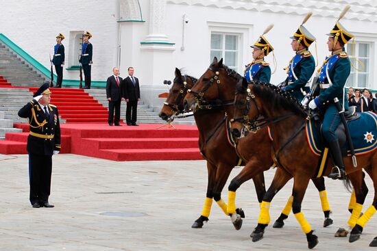 President-elect Vladimir Putin during inauguration ceremony