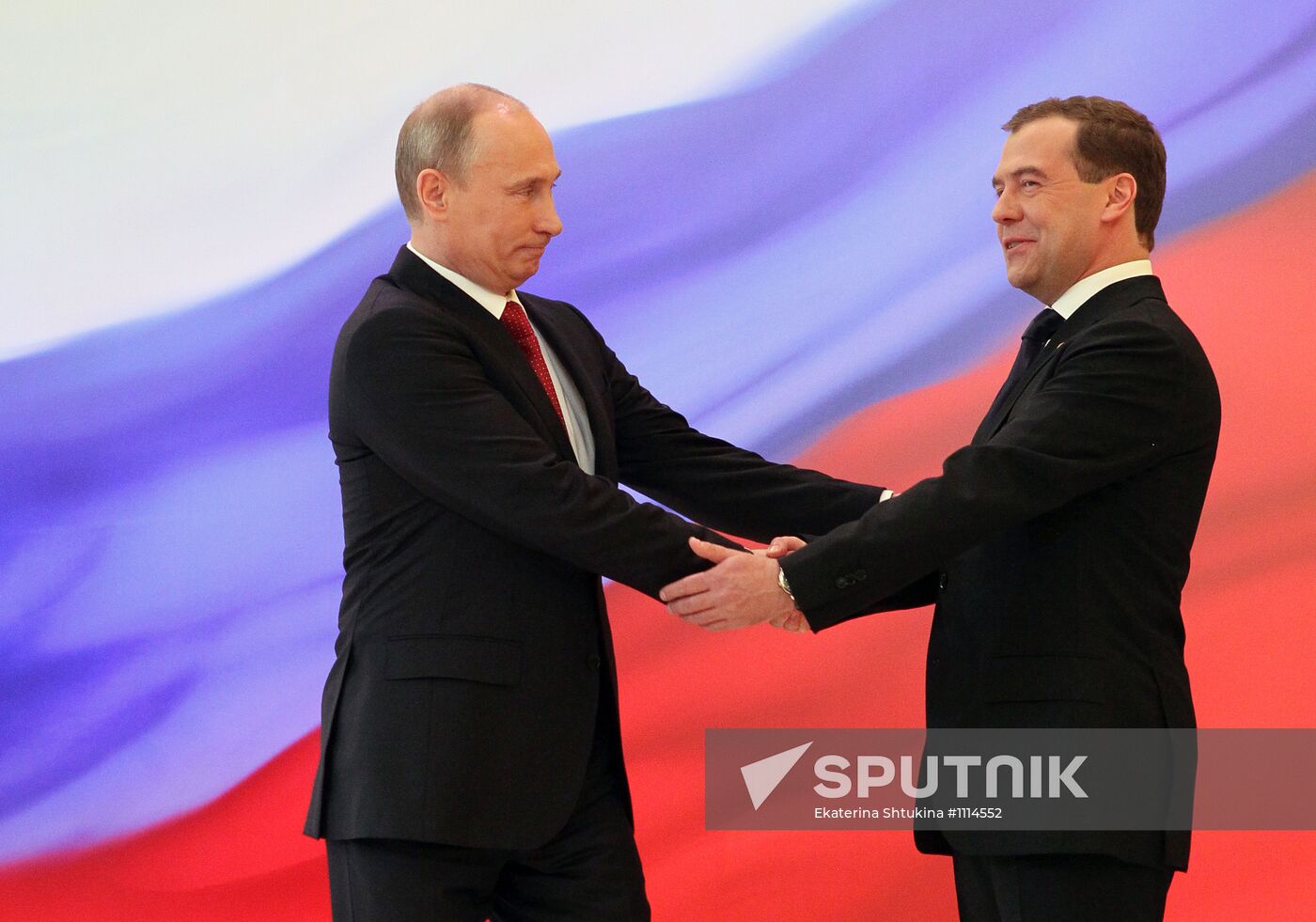 President-elect Vladimir Putin during inauguration ceremony