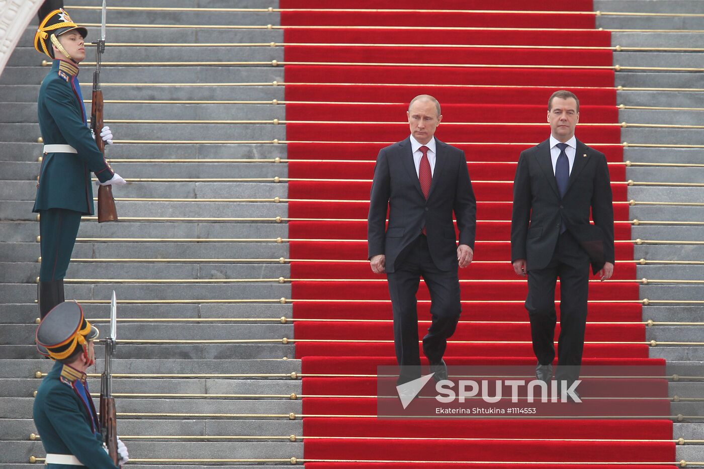 President-elect Vladimir Putin during inauguration ceremony