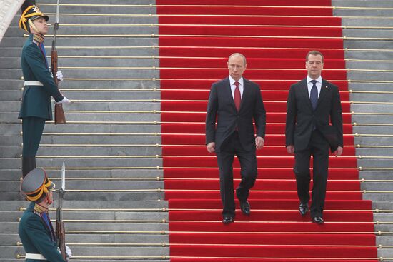 President-elect Vladimir Putin during inauguration ceremony