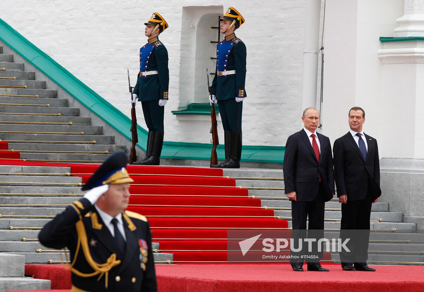 President-elect Vladimir Putin during inauguration ceremony