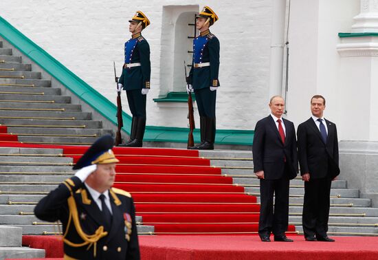 President-elect Vladimir Putin during inauguration ceremony