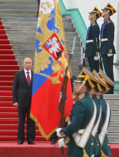 President-elect Vladimir Putin during inauguration ceremony