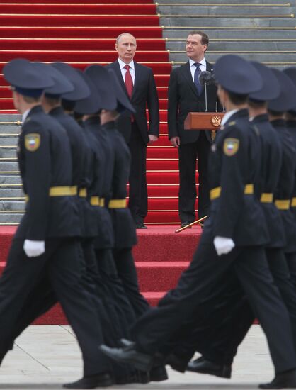 President-elect Vladimir Putin during inauguration ceremony