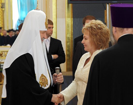 President-elect Vladimir Putin during inauguration ceremony
