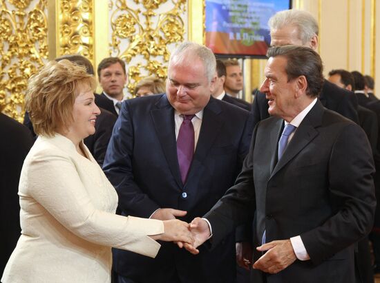 President-elect Vladimir Putin during inauguration ceremony