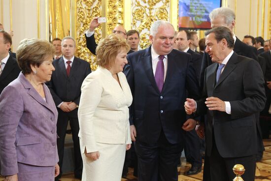 President-elect Vladimir Putin during inauguration ceremony