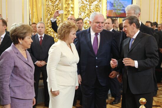 President-elect Vladimir Putin during inauguration ceremony