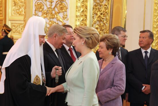 President-elect Vladimir Putin during inauguration ceremony