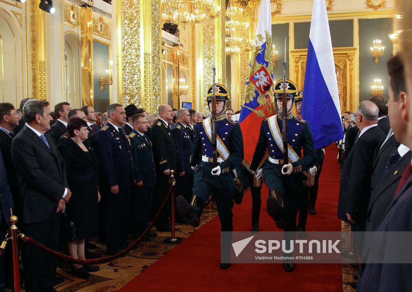 President-elect Vladimir Putin during inauguration ceremony