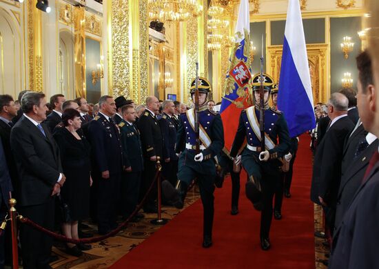 President-elect Vladimir Putin during inauguration ceremony