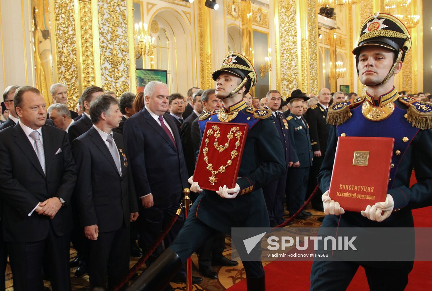 President-elect Vladimir Putin during inauguration ceremony