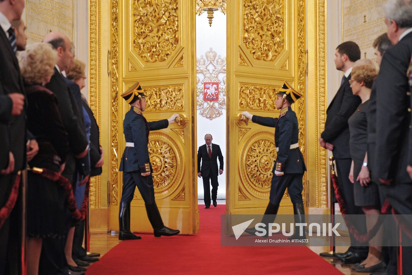 President-elect Vladimir Putin during inauguration ceremony