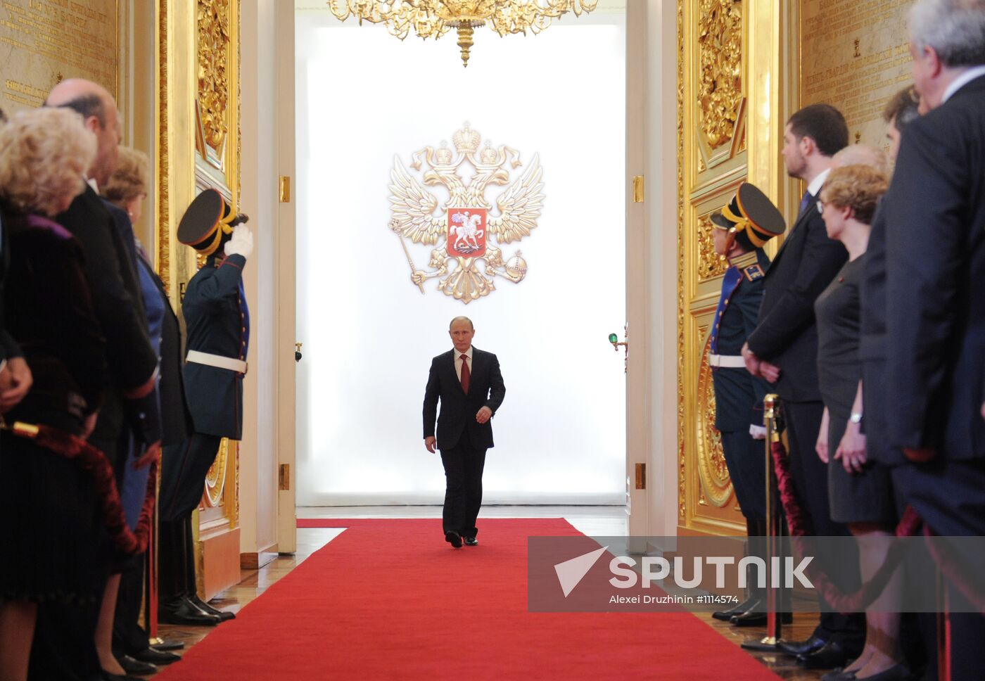 President-elect Vladimir Putin during inauguration ceremony