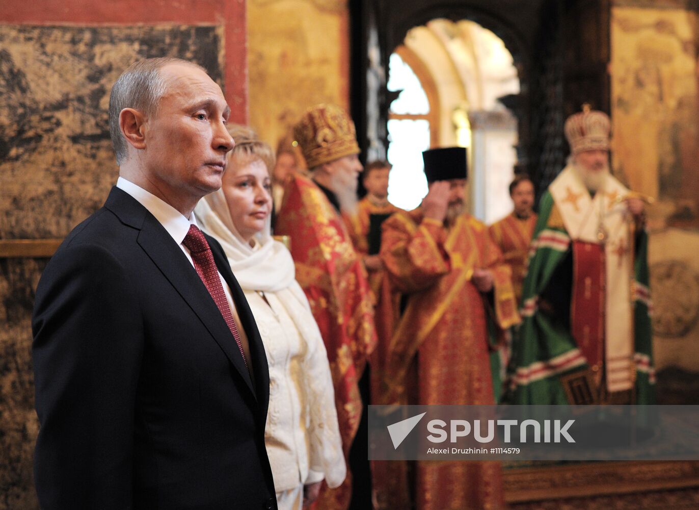 President-elect Vladimir Putin during inauguration ceremony