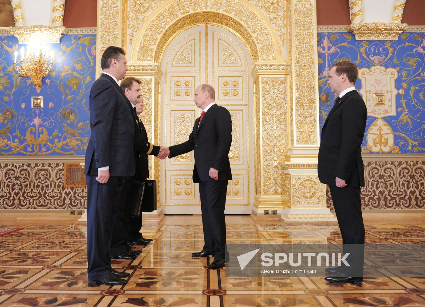 President-elect Vladimir Putin during inauguration ceremony
