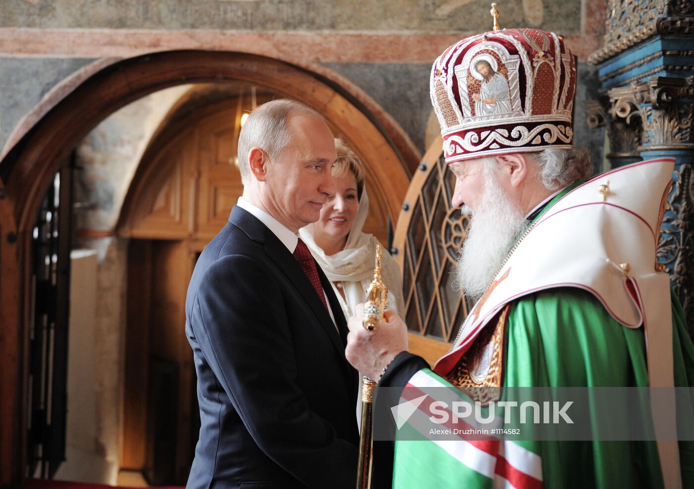 President-elect Vladimir Putin during inauguration ceremony