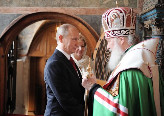 President-elect Vladimir Putin during inauguration ceremony