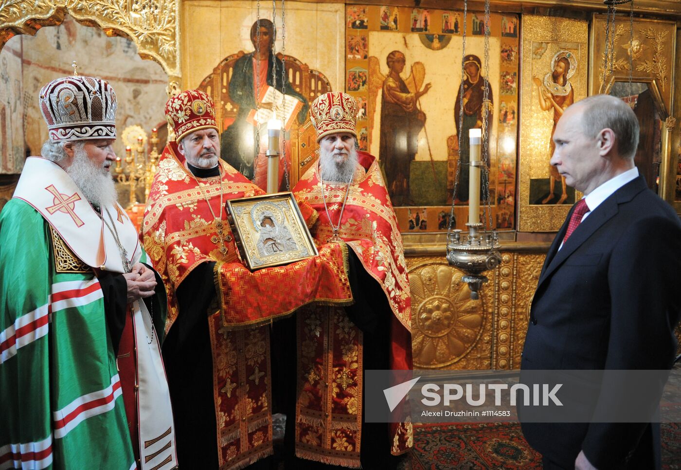 President-elect Vladimir Putin during inauguration ceremony