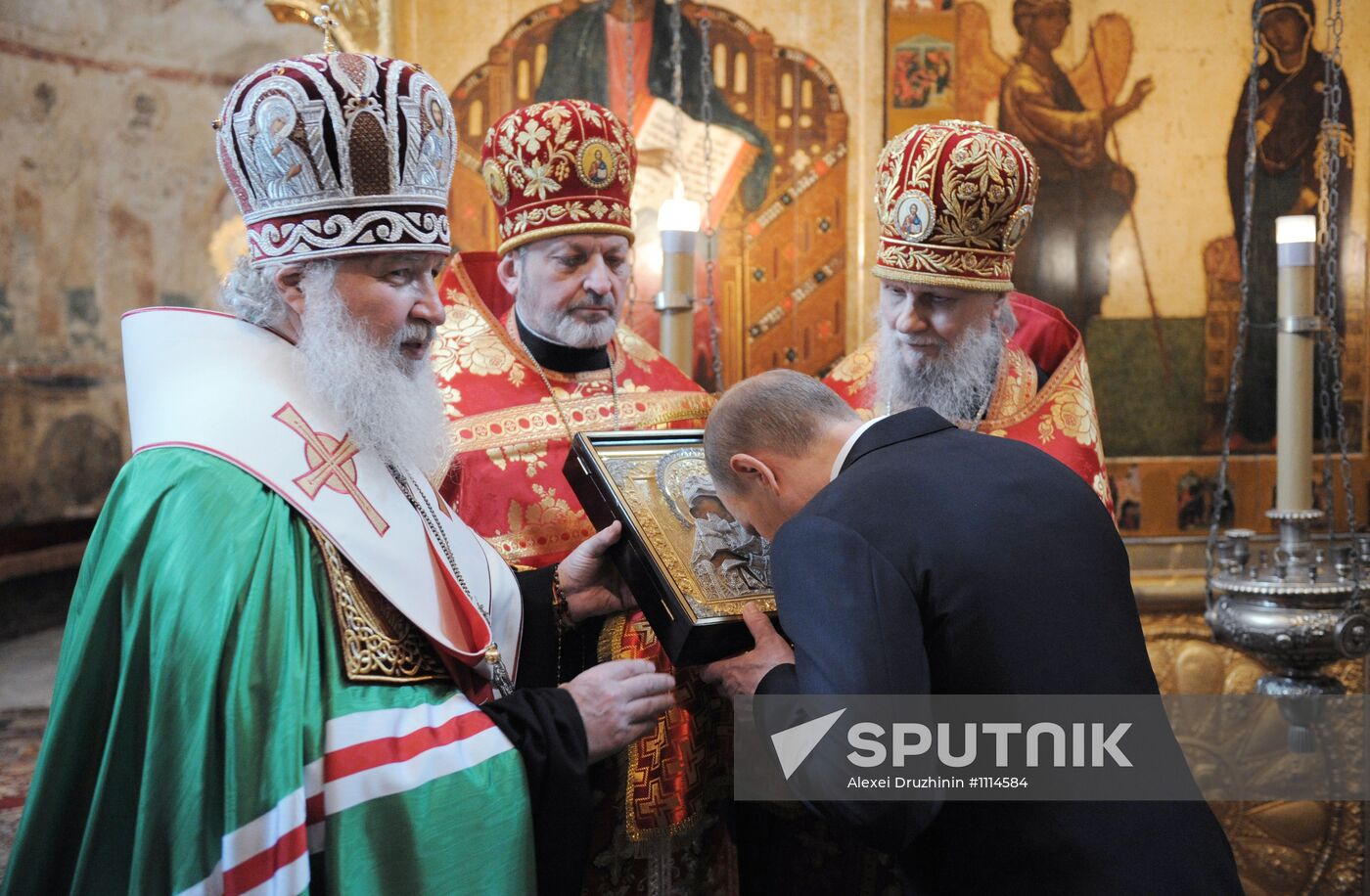 President-elect Vladimir Putin during inauguration ceremony
