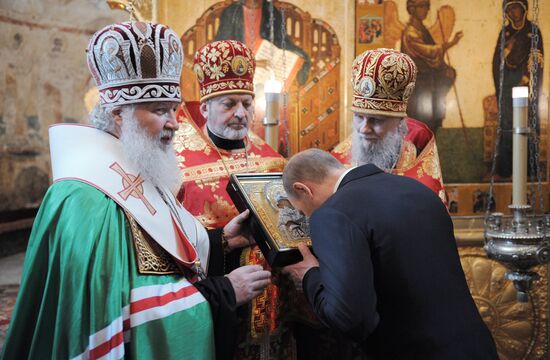 President-elect Vladimir Putin during inauguration ceremony