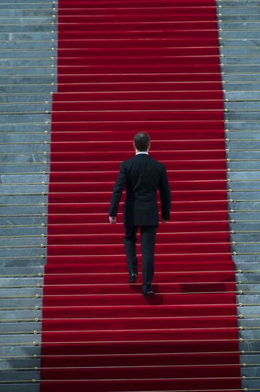 President-elect Vladimir Putin during inauguration ceremony