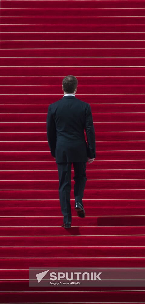 President-elect Vladimir Putin during inauguration ceremony