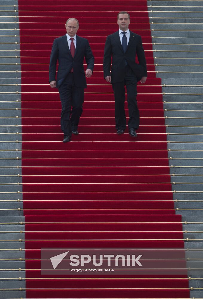 President-elect Vladimir Putin during inauguration ceremony