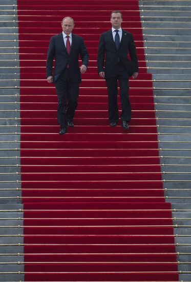 President-elect Vladimir Putin during inauguration ceremony