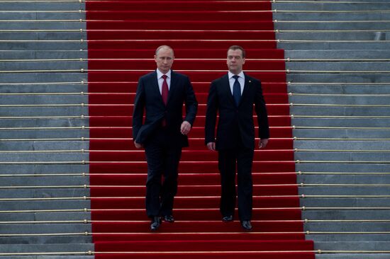 President-elect Vladimir Putin during inauguration ceremony