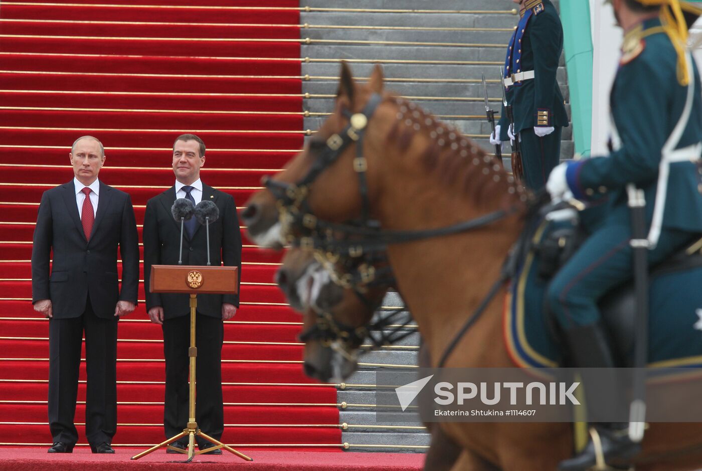 President-elect Vladimir Putin during inauguration ceremony