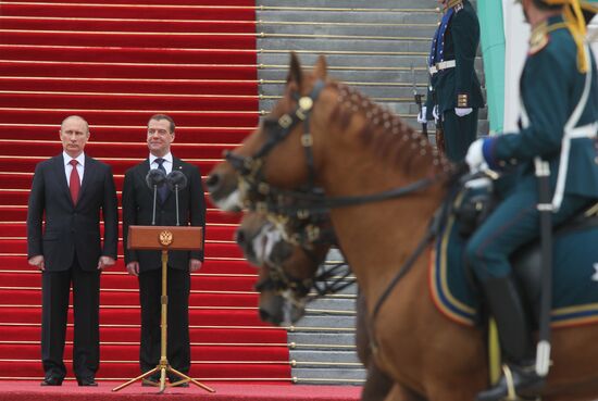 President-elect Vladimir Putin during inauguration ceremony