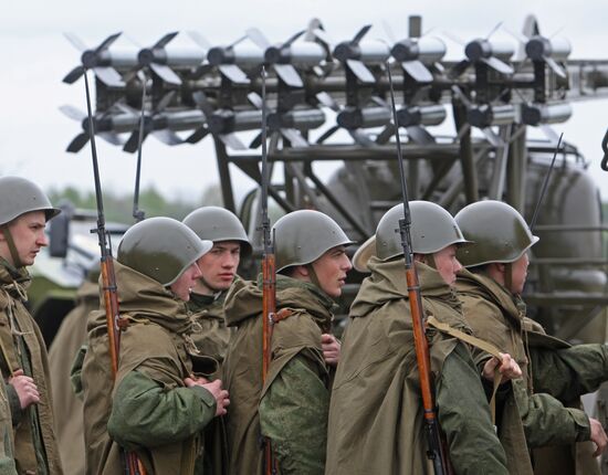 Preparing military equipment for Victory Day parade