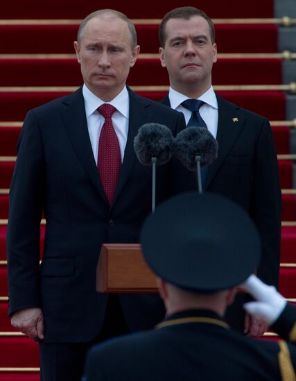 President-elect Vladimir Putin during inauguration ceremony