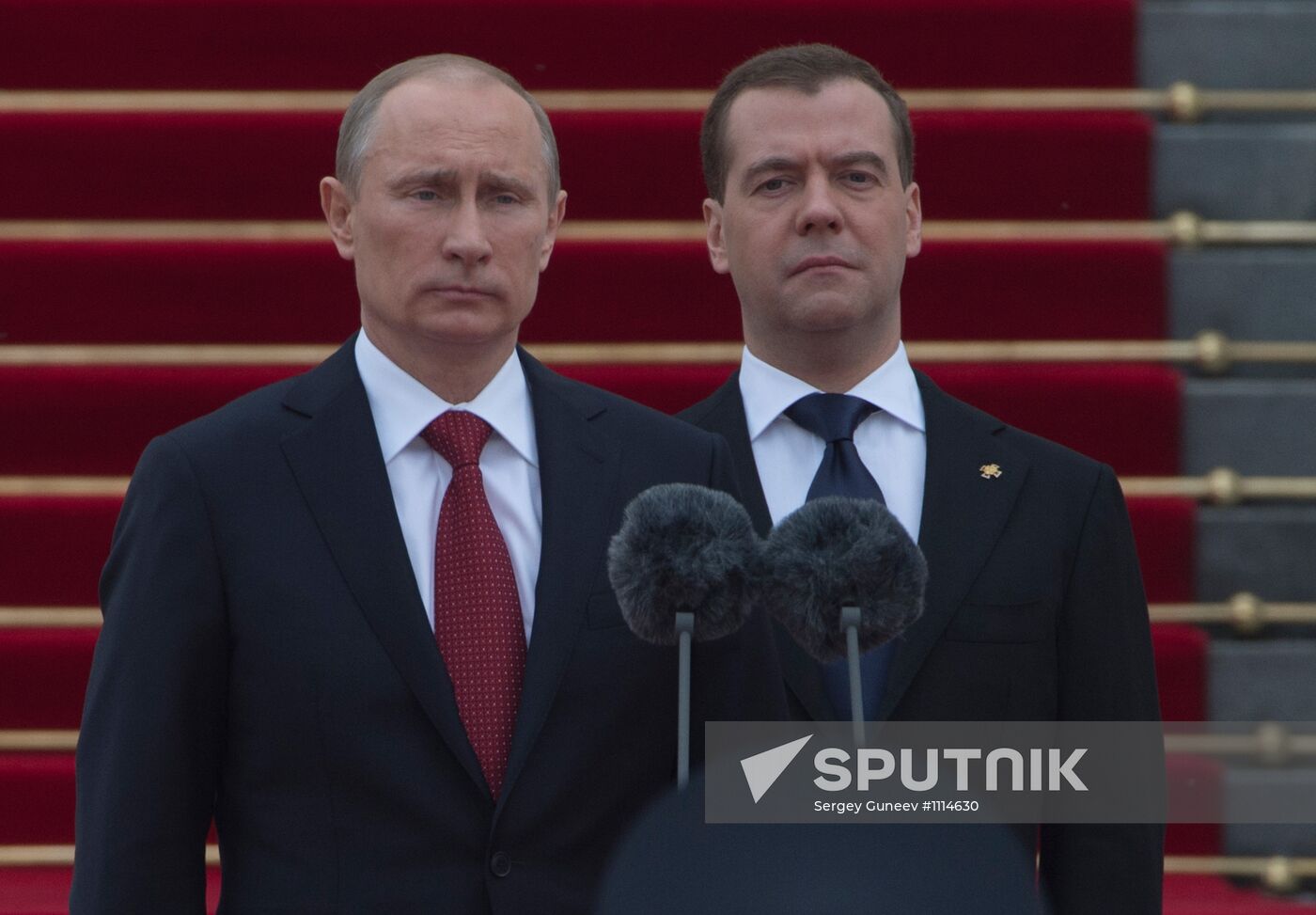 President-elect Vladimir Putin during inauguration ceremony