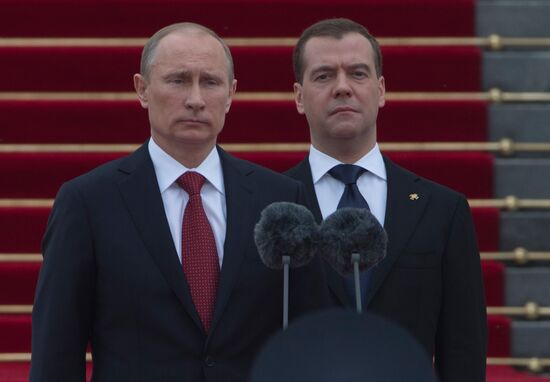 President-elect Vladimir Putin during inauguration ceremony
