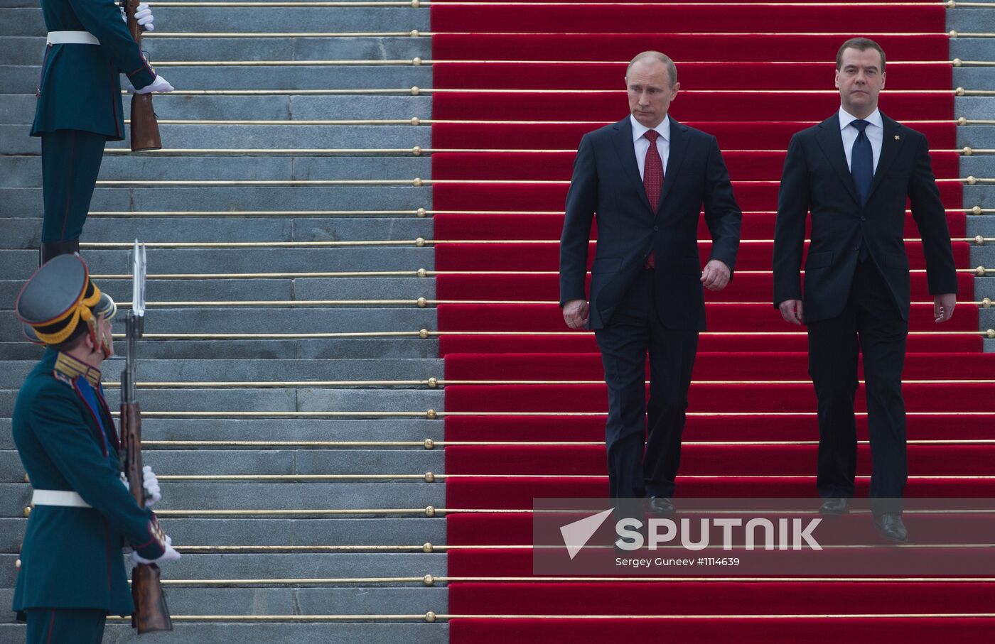President-elect Vladimir Putin during inauguration ceremony
