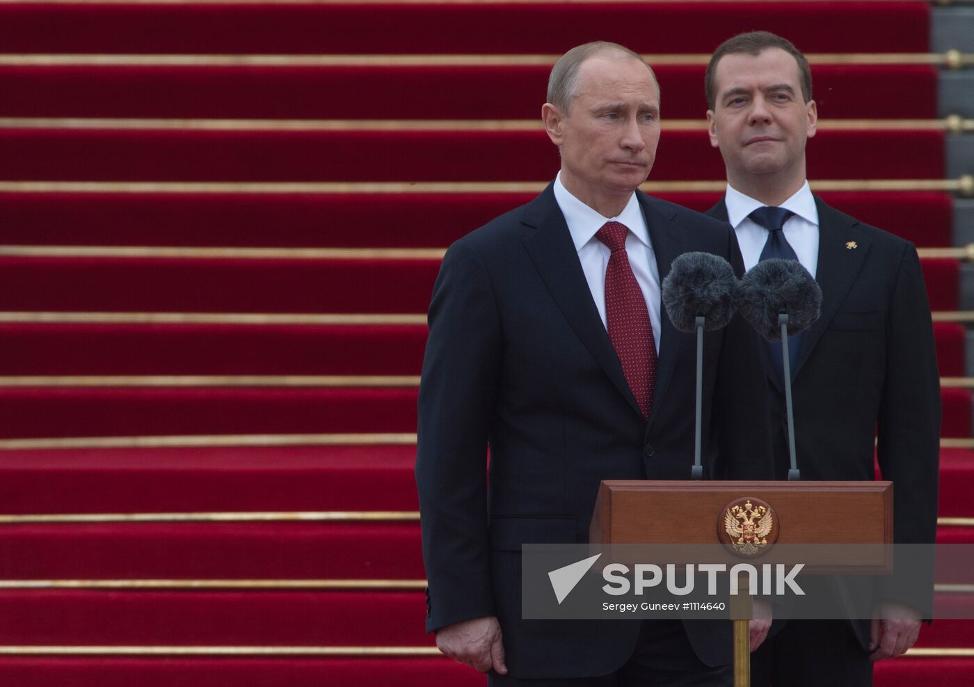 President-elect Vladimir Putin during inauguration ceremony
