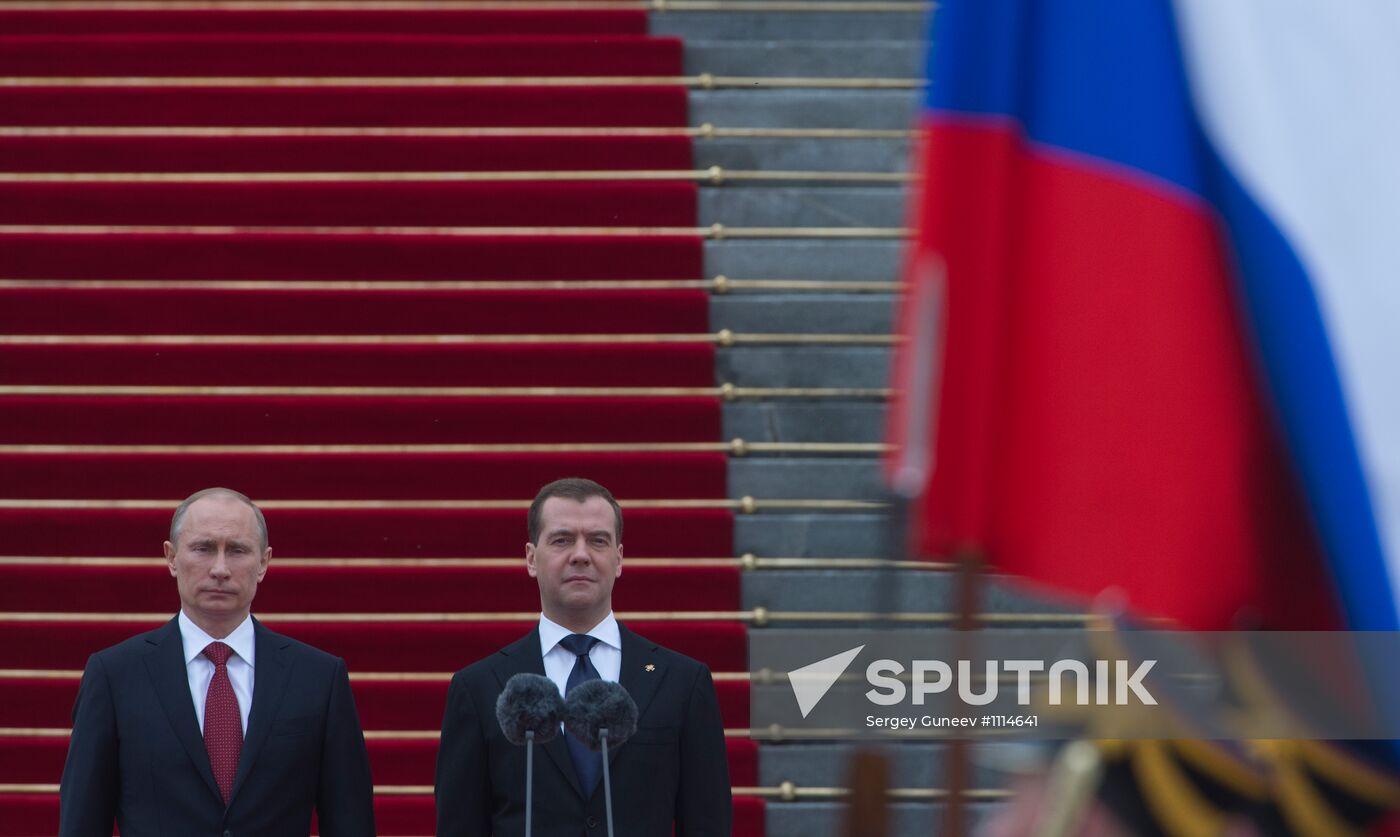 President-elect Vladimir Putin during inauguration ceremony