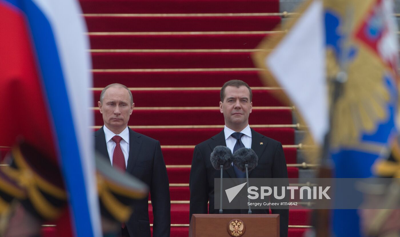 President-elect Vladimir Putin during inauguration ceremony