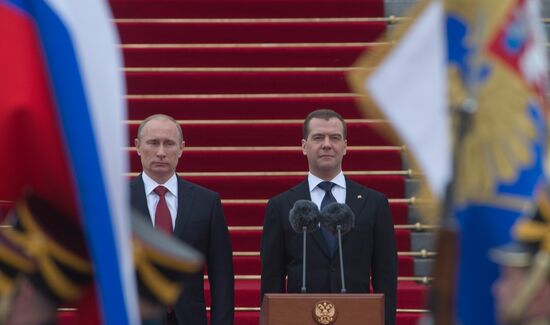 President-elect Vladimir Putin during inauguration ceremony