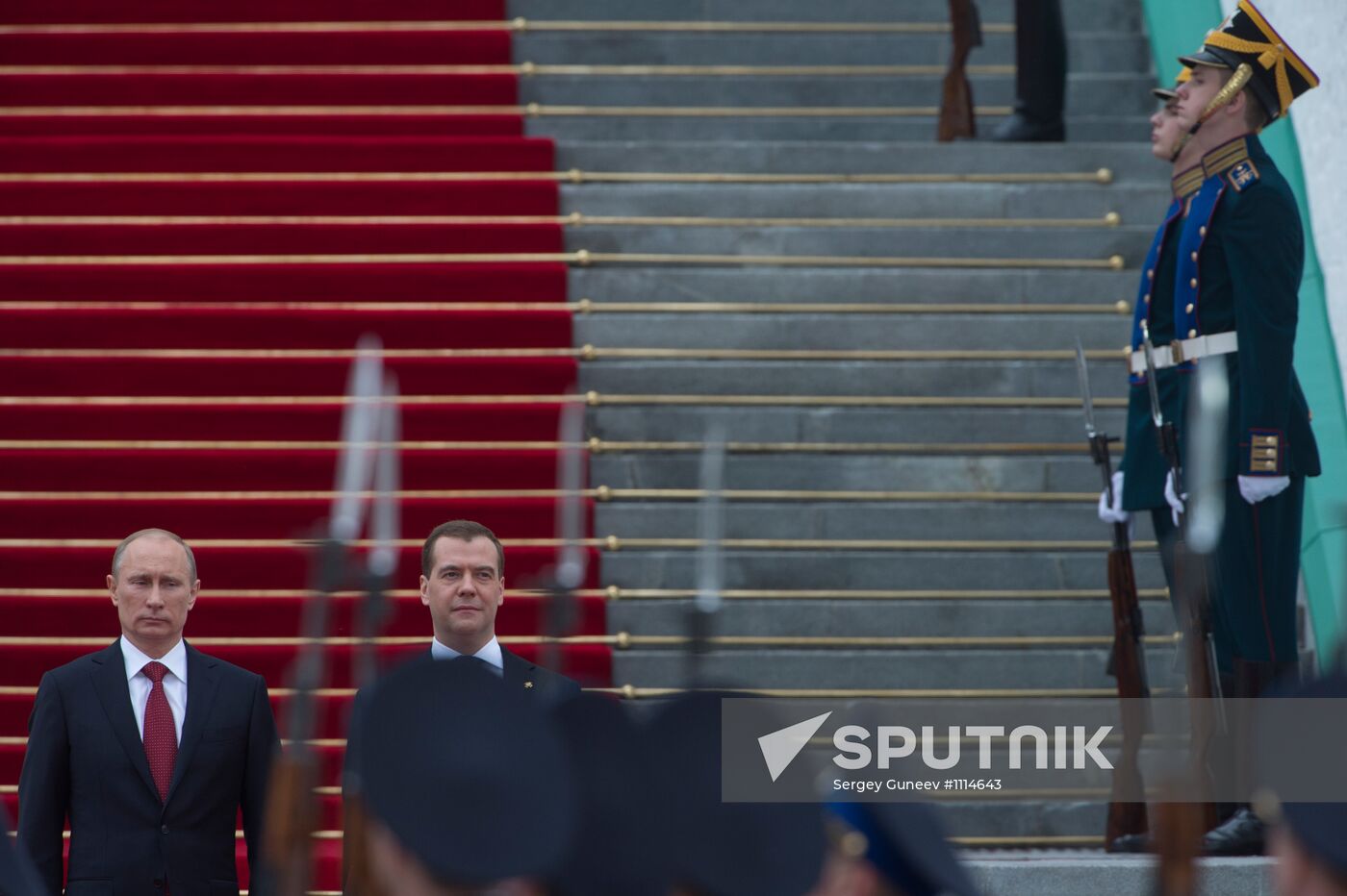 President-elect Vladimir Putin during inauguration ceremony