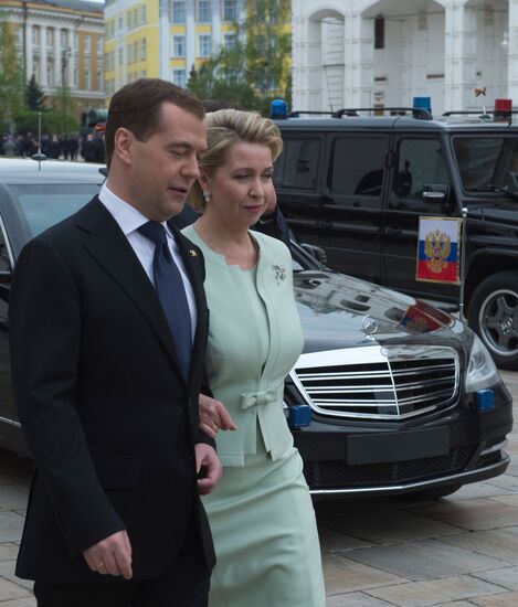President-elect Vladimir Putin during inauguration ceremony