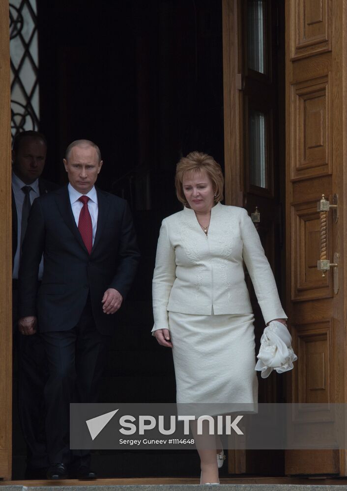 President-elect Vladimir Putin during inauguration ceremony