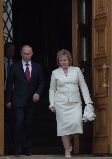 President-elect Vladimir Putin during inauguration ceremony
