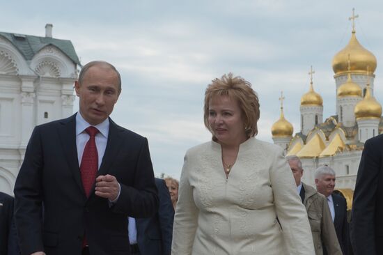 President-elect Vladimir Putin during inauguration ceremony