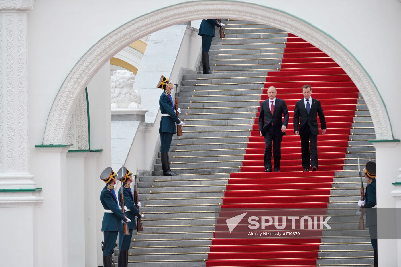 President-elect Vladimir Putin during inauguration ceremony